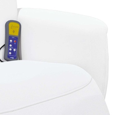 vidaXL Κάθισμα μασάζ Λευκό 71 x 90 x 105 εκ. Τεχνητό Δέρμα