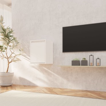 vidaXL Ντουλάπι Τοίχου Λευκό 30x30x40cm από Μασίφ Ξύλο Πεύκου 1 τεμ.