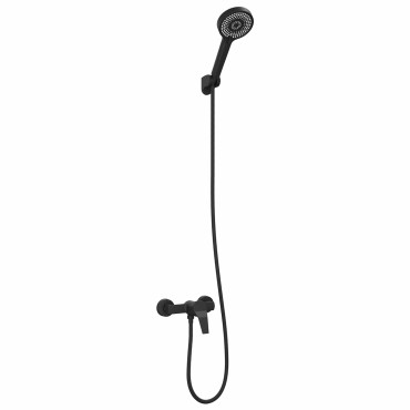 vidaXL Σετ Κεφαλής Ντους Μαύρο G 1 / 2 ίντσες Ορείχαλκος