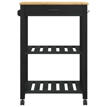 vidaXL Καρότσι Κουζίνας MONZA Μαύρο 60x40x88,5 εκ 1 τεμ.