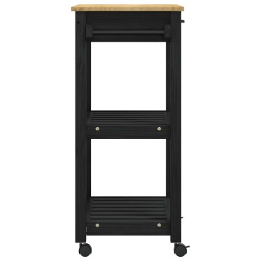 vidaXL Καρότσι Κουζίνας MONZA Μαύρο 60x40x88,5 εκ 1 τεμ.