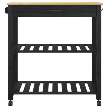 vidaXL Καρότσι Κουζίνας MONZA Μαύρο 84x40x88,5cm 1 τεμ.