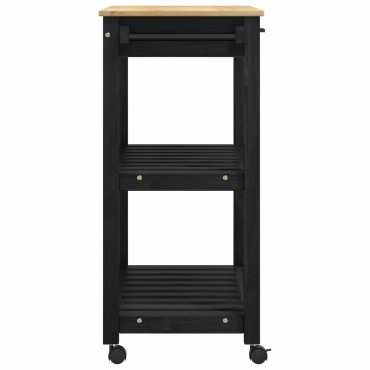 vidaXL Καρότσι Κουζίνας MONZA Μαύρο 84x40x88,5cm 1 τεμ.