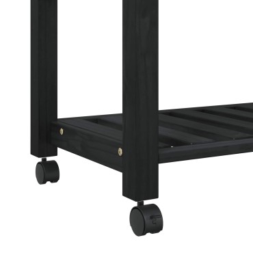 vidaXL Καρότσι Κουζίνας MONZA Μαύρο 84x40x88,5cm 1 τεμ.
