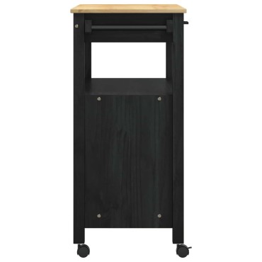vidaXL Καρότσι Κουζίνας MONZA Μαύρο 84x40x88,5cm 1 τεμ.