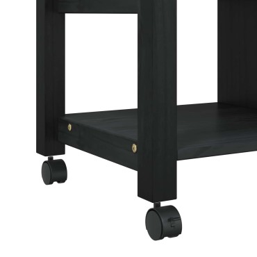 vidaXL Καρότσι Κουζίνας MONZA Μαύρο 84x40x88,5cm 1 τεμ.