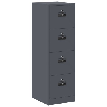 vidaXL Ντουλάπα Αρχείων Ανθρακί 44x50x139cm Ψυχρής Έλασης Χάλυβας 1 τεμ.