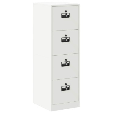 vidaXL Ντουλάπα Αρχείων Λευκό 44x50x139cm Ψυχρής Έλασης Χάλυβας 1 τεμ.