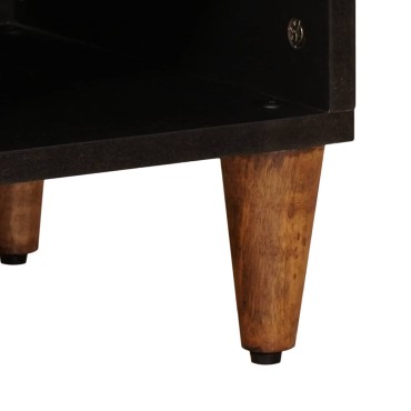 vidaXL Ντουλάπι TV με ράφι Καρυδιά 100x33x46cm Στερεό ξύλο μάνγκο 1 τεμ.