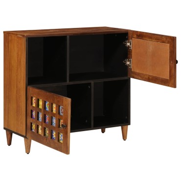vidaXL Πλαϊνό γραφείο Καρυδιά 80x33x75cm Στερεό ξύλο μάνγκο