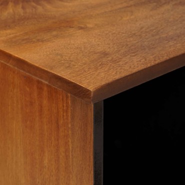 vidaXL Πλαϊνό γραφείο Καρυδιά 80x33x75cm Στερεό ξύλο μάνγκο
