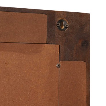 vidaXL Καθρέφτης Μπάνιου Καρυδιά 50x70x2,5cm Στερεό ξύλο μάνγκο