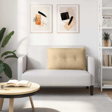 vidaXL Μαξιλάρι Πλάτης Γκρι Πράσινο 80 x 50 cm Υφασμάτινο Κορντουρά