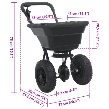 vidaXL Διασκορπιστής Μαύρο 53 x 81,5 x 78 εκ PVC και Ατσάλι