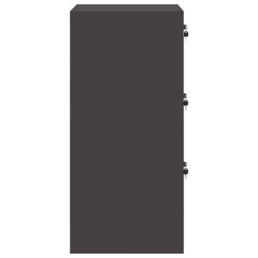 vidaXL Ντουλάπα Αρχείων Μαύρο 44x50x106.5cm Ψυχρής Έλασης Χάλυβας 1 τεμ.