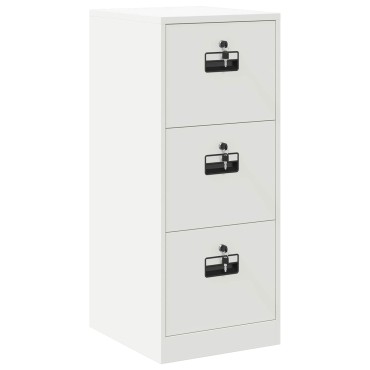 vidaXL Ντουλάπα Αρχείων Λευκό 44x50x106.5cm Ψυχρής Έλασης Χάλυβας 1 τεμ.