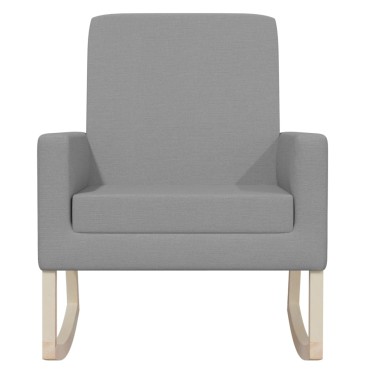 vidaXL Κουνιστή Πολυθρόνα Ανοιχτό Γκρι Υφασμάτινη 64x70x88,5 cm 1 τεμ.