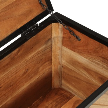 vidaXL Κουτί Αποθήκευσης 60x30x30 εκ. Μασίφ Ξύλο Ακακίας/Σίδερο