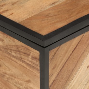 vidaXL Κουτί Αποθήκευσης 60x30x30 εκ. Μασίφ Ξύλο Ακακίας/Σίδερο