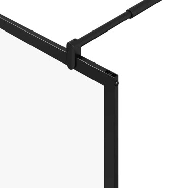 vidaXL Τοίχος Ντους Walk-in Μαύρο 80 x 195 x 0.5 εκ.