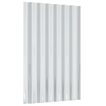 vidaXL Πάνελ Οροφής 12 τεμ. Πράσινα 60x36 εκ. Γαλβανισμένος χάλυβας
