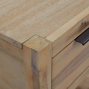 vidaXL Κομοδίνο με Συρτάρι 40x30x48cm από Μασίφ Ξύλο Ακακίας 1 τεμ.