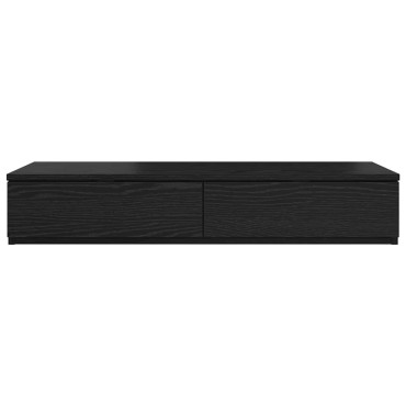 vidaXL Συρτάρια κρεβατιού Μαύρη Οξυά 90x36,5x16,5 εκ 1 τεμ.