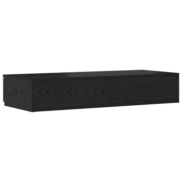 vidaXL Συρτάρια κρεβατιού Μαύρη Οξυά 90x36,5x16,5 εκ 1 τεμ.