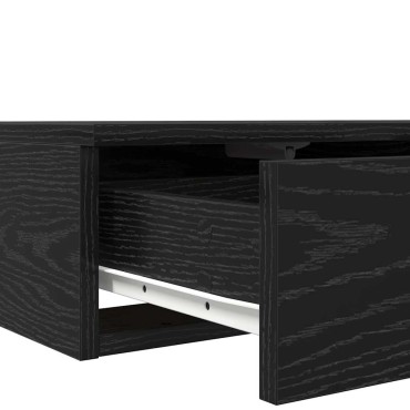 vidaXL Συρτάρια κρεβατιού Μαύρη Οξυά 90x36,5x16,5 εκ 1 τεμ.