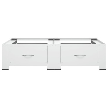 vidaXL Βάση Πλυντηρίου Ρούχων και Στεγνωτηρίου Διπλή με Συρτάρια Λευκή