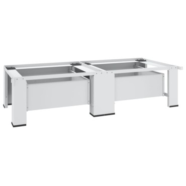 vidaXL Βάση Πλυντηρίου Ρούχων και Στεγνωτηρίου Διπλή με Συρτάρια Λευκή