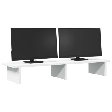 vidaXL Βάση Οθόνης Λευκή 100x27x15 εκ. από Επεξ. Ξύλο