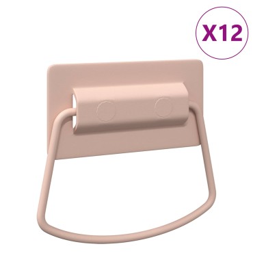 vidaXL Χερούλια Ντουλαπιών 12 τμχ. Ροζ 85 x 45 χιλ Μέταλλο