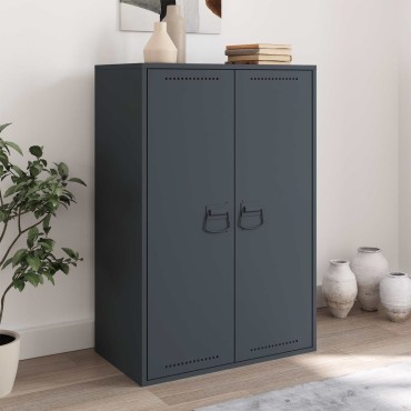 vidaXL Χερούλια Ντουλαπιών 12 τμχ. Ανθρακί 85 x 45 χιλ Μέταλλο