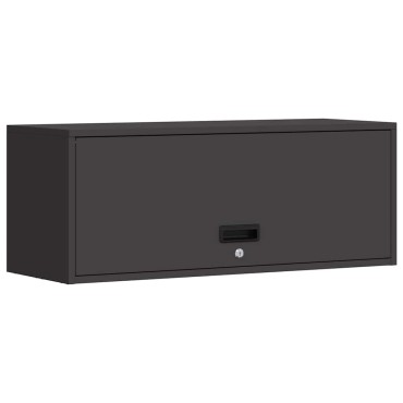 vidaXL Ντουλάπι τοίχου για γκαράζ Μαύρο 90x33x35 εκ 1 τεμ.