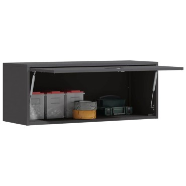 vidaXL Ντουλάπι τοίχου για γκαράζ Μαύρο 90x33x35 εκ 1 τεμ.