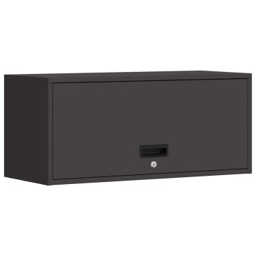 vidaXL Ντουλάπι τοίχου για γκαράζ Μαύρο 80x33x35 εκ 1 τεμ.