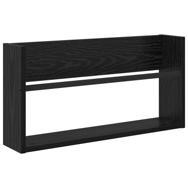 vidaXL Ράφι Περιοδικών Μαύρη Οξυά 60x12x30cm Επεξεργασμένο Ξύλο 1 τεμ.