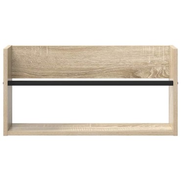 vidaXL Ράφι Περιοδικών Δρύς Sonoma 60x12x30cm Επεξεργασμένο Ξύλο 1 τεμ.