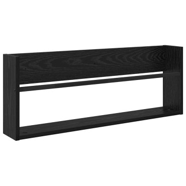 vidaXL Ράφι Περιοδικών Μαύρη Οξυά 80x12x30cm Επεξεργασμένο Ξύλο 1 τεμ.