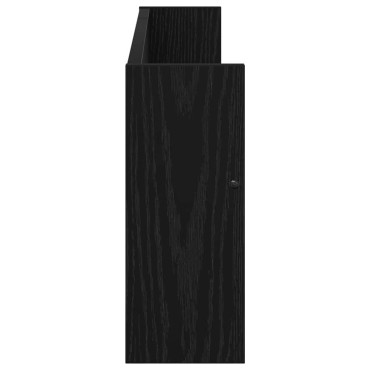 vidaXL Ράφι Περιοδικών Μαύρη Οξυά 80x12x30cm Επεξεργασμένο Ξύλο 1 τεμ.