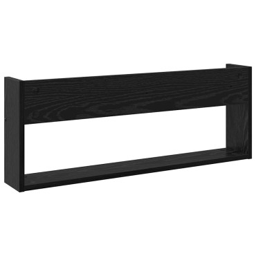 vidaXL Ράφι Περιοδικών Μαύρη Οξυά 80x12x30cm Επεξεργασμένο Ξύλο 1 τεμ.