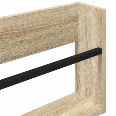 vidaXL Ράφι Περιοδικών Δρύς Sonoma 80x12x30cm Επεξεργασμένο Ξύλο 1 τεμ.