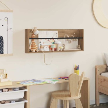 vidaXL Ράφι Περιοδικών Artisan Oak 80x12x30cm Επεξεργασμένο Ξύλο 1 τεμ.