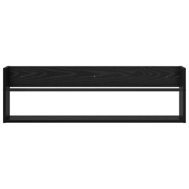 vidaXL Ράφι Περιοδικών Μαύρη Οξυά 100x12x30cm Επεξεργασμένο Ξύλο 1 τεμ.