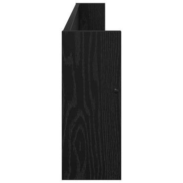 vidaXL Ράφι Περιοδικών Μαύρη Οξυά 100x12x30cm Επεξεργασμένο Ξύλο 1 τεμ.