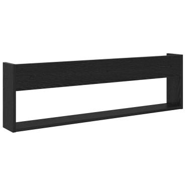 vidaXL Ράφι Περιοδικών Μαύρη Οξυά 100x12x30cm Επεξεργασμένο Ξύλο 1 τεμ.