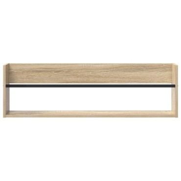 vidaXL Ράφι Περιοδικών Δρύς Sonoma 100x12x30cm Επεξεργασμένο Ξύλο 1 τεμ.