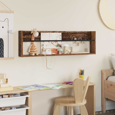 vidaXL Ράφι Περιοδικών Παλιό ξύλο 100x12x30cm Επεξεργασμένο Ξύλο 1 τεμ.