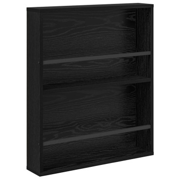 vidaXL Ράφι Περιοδικών Μαύρη Οξυά 60x12x70cm Επεξεργασμένο Ξύλο 1 τεμ.